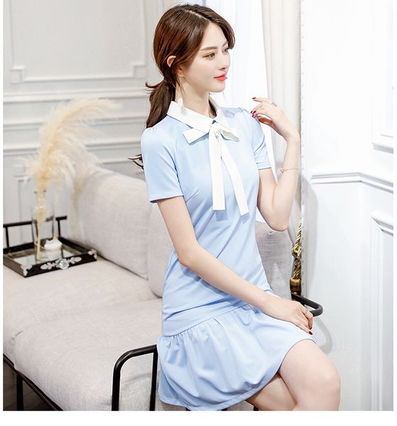 

светло-синий женская одежда ярмарка maiden темперамент вязания развивайте в себе нравственность с длинными рукавами платье, Black;gray