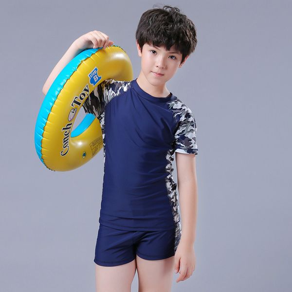 

children's swimsuits boys' and teenagers' split swimsuits quick drying medium and large boys' child swimming suit 2pcs