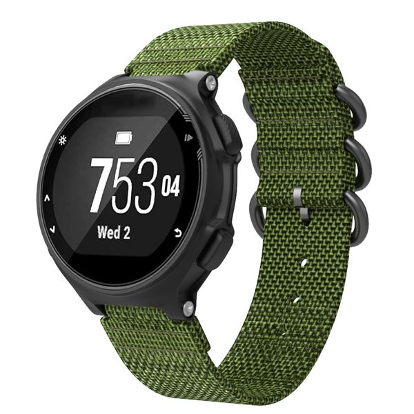 

outdoor sport nylon strap for garmin forerunner 735xt/220/230/235/620/630 watch band nylon strap for garmin forerunner watchband, Black;brown