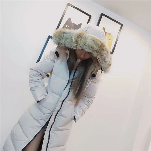

designer womens parkas down jacket long women jackets canada winter luxury women long goose fashion warm winter parkas down jacket coat, Black