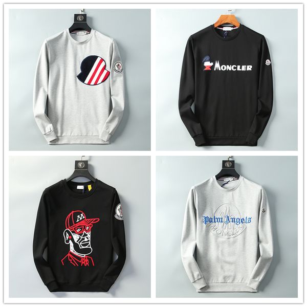 

Italian brand find imilar men brand de igner box logo embroidered hoodie hip hop weat hirt ca ual male hooded pullover winter jumper, Black