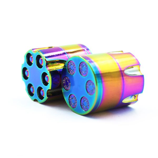 

Rainbow Herb Grinder Новое Прибытие 3 Слоя Диаметр 30 мм Пуля из Цинкового Сплава Revolve Herbal Grinder Бронза для курения табака