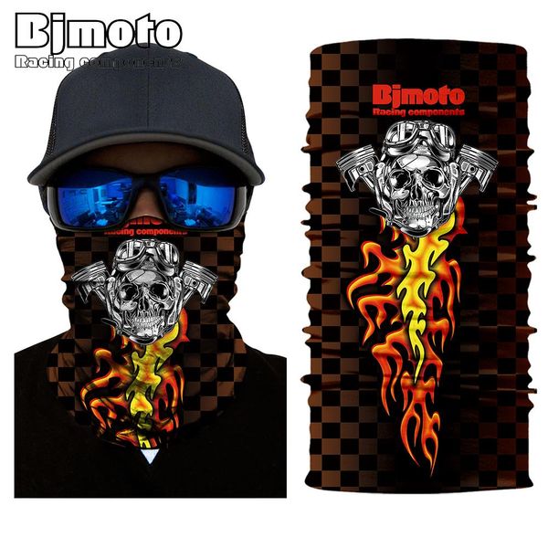 

bjmoto magic men bicycle biker balaclava scarf neck face mask ghost skull skeleton head headwear bandana shield headband