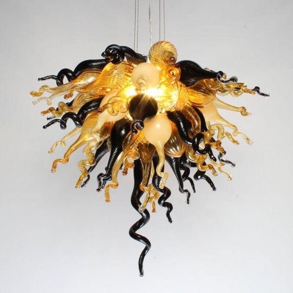 European Style Blown Glass Chandelier Modern Restaurant Chandelier For High Ceilings Moroccan Flower Modern Design Pendant Lamp Pendent Lighting