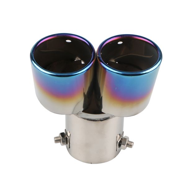 

car accessories universal stainless steel durable practical bend two-pipe style modified muffler