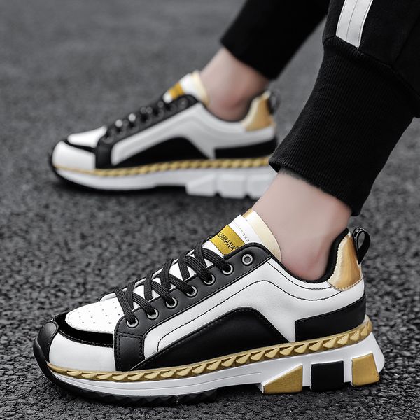 

Повседневная обувь PU Splicing Дышащие кроссовки для мальчиков Кроссовые смешанные цвета Вулканизированная обувь Весна Осень Скорость Тренировочная обувь Мужчины