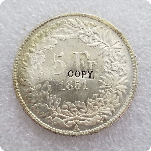 

1851 switzerland 5 francs coin copy