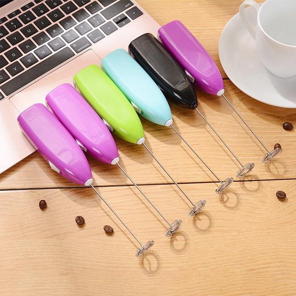

5 colors electric coffee mixer egg beater mini household milk frother automatic handle stirrer tools for kitchen bar fa3115