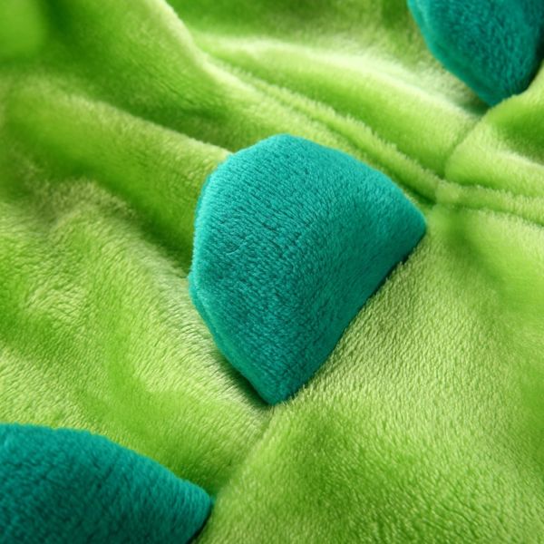 

kids plush hooded bathrobe - dinosaur flannel fleece robe for boys, Blue;red