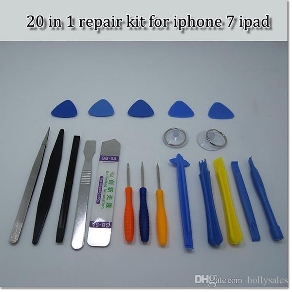 Ferramentas de reparo de telefone 20 em 1, kit de ferramentas de abertura spudger pry, conjunto de chaves de fenda magnéticas para iphone sams tablet kit de reparo manual