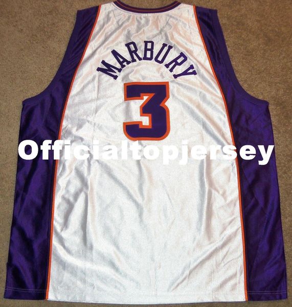 

#3 new stephon marbury phx rbk home jersey men xs-5xl.6xl shirt stitched basketball jerseys retro ncaa, Black;blue
