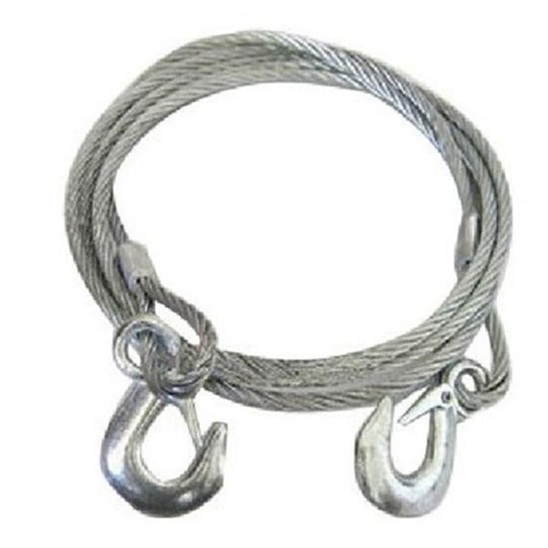 

steel wire trailer winch replacement strap 3.8m 5 ton thick car trailer belt strong pull with safety hooks