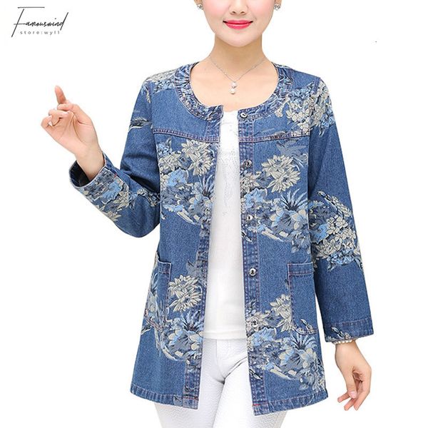 

womens designer jackets women jacket women denim jackets new style cotton ladies print single casual jean coats large size outerwear, Black;brown