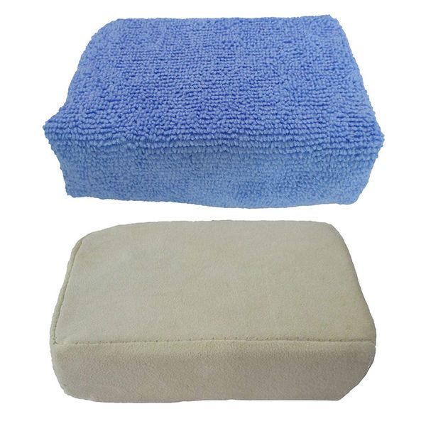 

car cleaning microfiber terry cloth box car wash cleaning sponge block wax sponge block polished tire