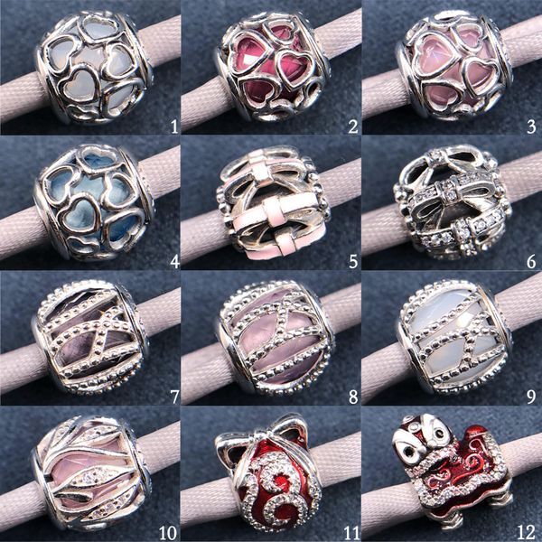 

2pz/lot wholesales beads charm accessories for bracelet original 925 charm bead pandora bracelets making jewelry diy, Bronze;silver
