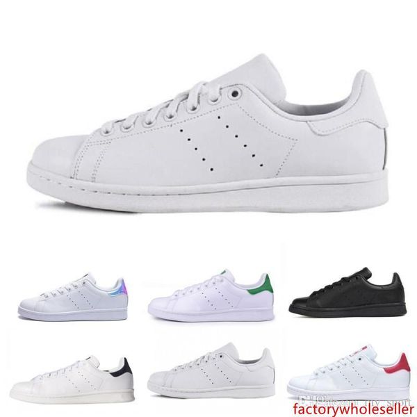 

new 2019 stan men women sports trainer shoes breathable skateboarding shoes smith casual black white green sneaker us 5-10