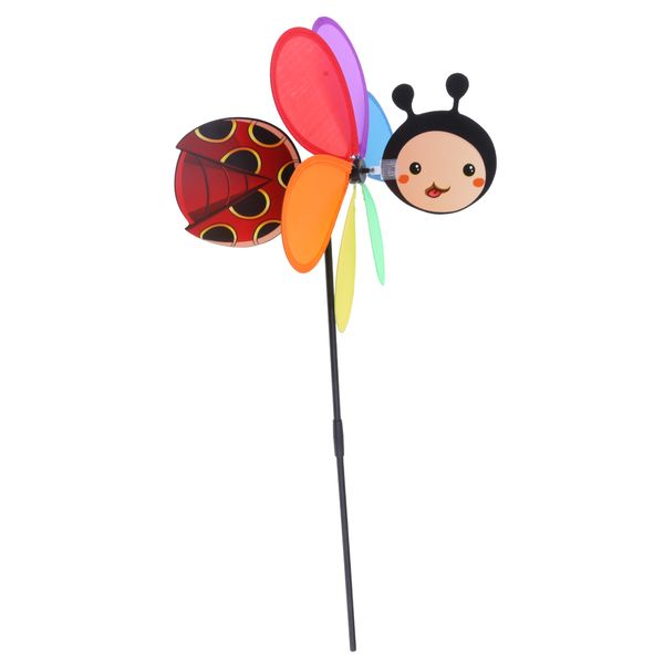 

3d lovely ladybird peacock windmill pinwheel toy garden outdoor colorful