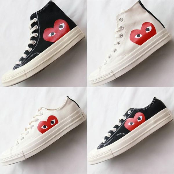 

1970s big eyes play chuck 70 multi heart 70s hi canvas skate shoes classic 1970 canvas shoes jointly name skateboard casual sneakers, White;red