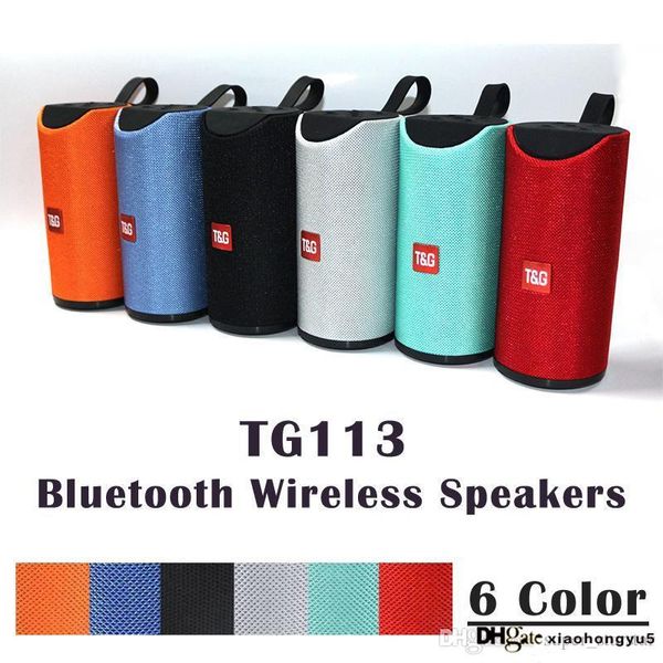 

tg113 громкоговоритель bluetooth беспроводных колонки сабвуфер handsfree профиля вызов stereo bass бас поддержка tf карты usb aux line in пр