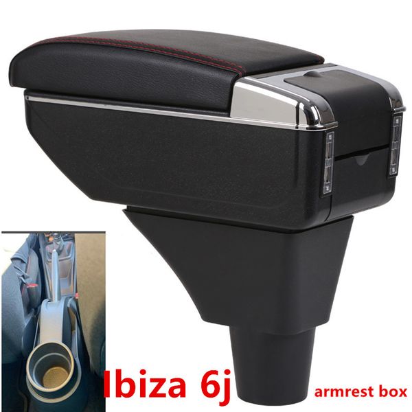 

for ibiza 6j armrest box central store content storage box seat armrest with cup holder ashtray usb interface