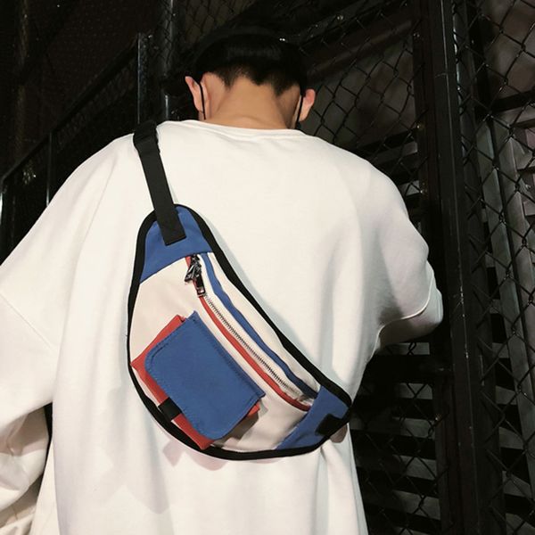 

ocardian fanny bag simple students outdoor sport fashion canvas wasit bag simple for 2019 chest dropship a29