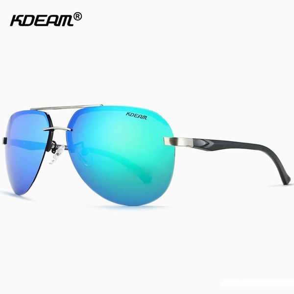 

kdeam aluminum magnesium polarized sunglasses men 62mm lens sun glasses polaroid two-tone goggles with designer box d18102305, White;black