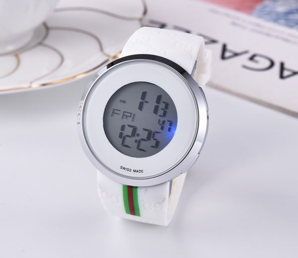 

luxury fashion quartz watch for men and women fashion designer high grade brand rubber band watch, Slivery;brown