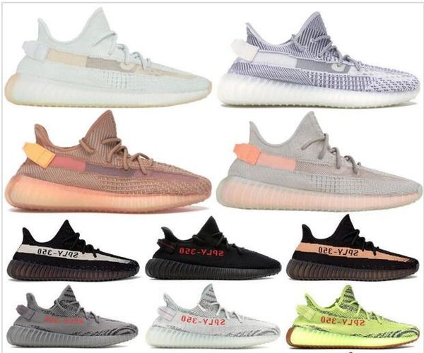 

new 35o v2 true form hyperspace clay static 2019 kanye west men running shoes zebra bred women designer sports sneakers trainers shoes, White;red
