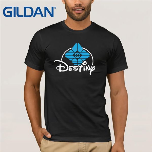 

2019 original design destinyland t shirts men short sleeve parody 2 forsaken emblem tee shirt funny naruto men's t-shirt, White;black