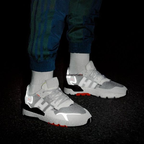 

new nite jogger men women running shoes 3m reflective trace pink triple black white mens trainer fashion sports sneakers