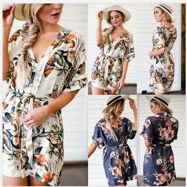 

2020 fashion summer women dresses with printed new arrival women deep v-neck shirt dresses designer women clothing size s-xl, Black;gray