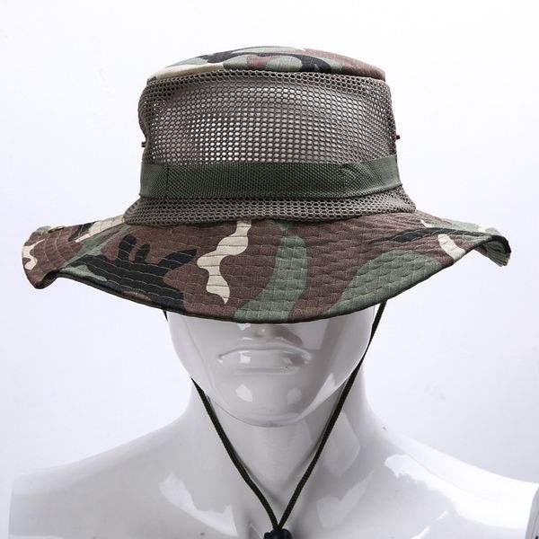 

summer outdoor fisherman hat jungle universal camouflage shade hat breathable climbing fishing cap