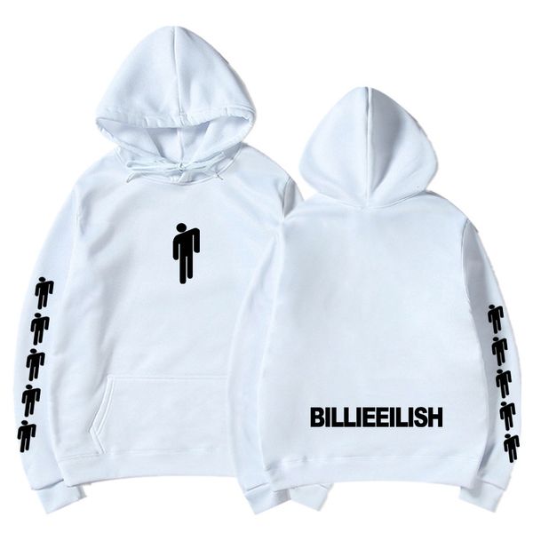 

billie eilish fashion printed hoodies women/men long sleeve hooded sweatshirts 2019 casual trendy streetwear hoodies, Black