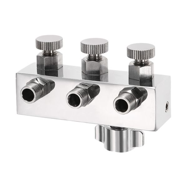 

promotion--paint spray airbrush air hose splitter aerografo accessories with 1/4 inch bsp female inlet +1/8 inch bsp male air ou