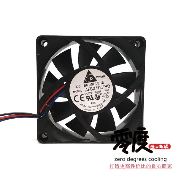 

new delta afb0712hhd-r00 12v 0.30a 7cm 7020 double ball cpu fan