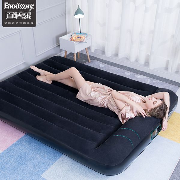 

ay 67462-64 188*99/191*137/203*152*30cm one/double person camping inflatable air bed mattress with built-in air pump