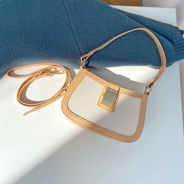 

new winter fashion stitching women bags niche western style small square package creative personality shoulder messenger bag ins