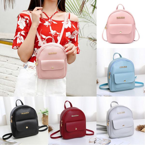 

Дизайнер-Sweet Женщины New Small Mini рюкзак PU кожи плечо школы рюкзак дама девушка всколь