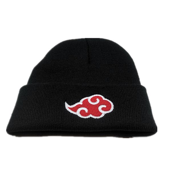 

akatsuki логотип шапочки аниме наруто japonés invierno сомбреро де punto bordado caliente skullies gorro де punto де esqui сомбреро hip hop, Blue;gray