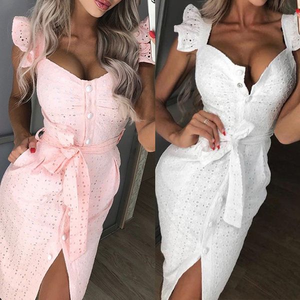 

2020 summer short-sleeved dress european and american women's pure-color embroidered square collar trim dress woman, Black;gray