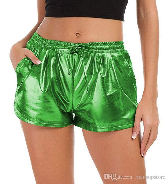 

женщины лето горячие шорты яркие цвета золотого цвета дизайнер шорты женский пляж короткие vestidoes, White;black