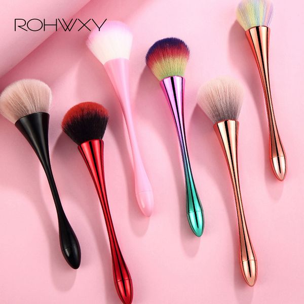 

rohwxy nail art cleaning brush colorful handle soft acrylic uv gel powder dust sequins remover cleaner pen manicure tool, Yellow