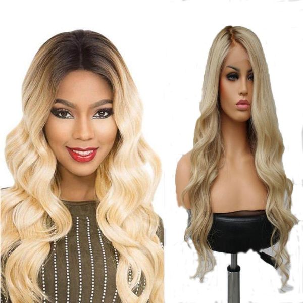 

13Ã4 lace 613 blonde wavy wigs remy brazilian 1b 613 lace wig ombre 13Ã4 human hair wig for women, Black;brown