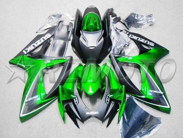 

4 gifts new abs motorcycle full fairings set fit for suzuki gsx-r600 gsx-r750 600 750 k6 gsxr 2006 2007 06 07 custom bright green