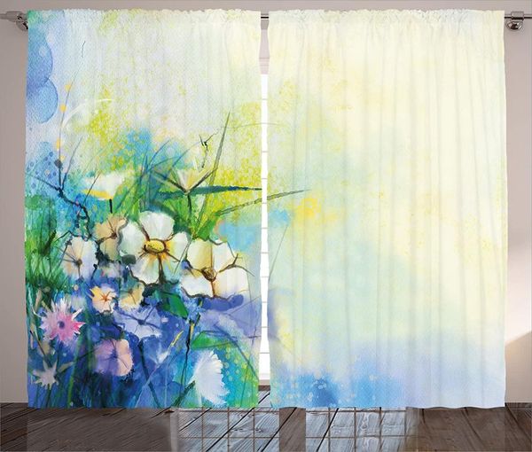 

flower curtains floral petals display murky nature artisan sketchy image flowers of nature art living room bedroom window drapes