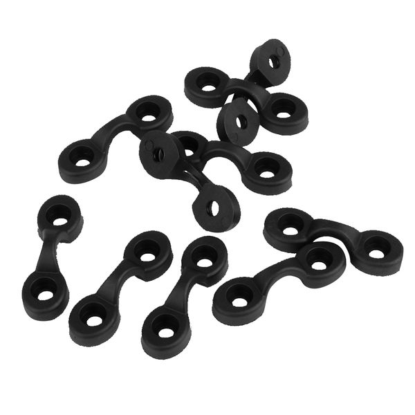 

10pcs kayak canoe boats nylon bungee deck loops tie down pad eye buckle