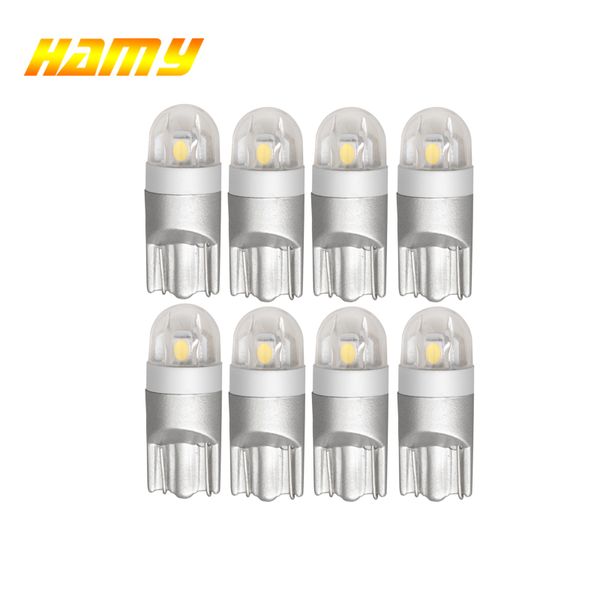 

10x car led bulb t10 w5w interior light 12v auto reading trunk luggage license plate wedge side lamp brake 194 white 3030 2smd