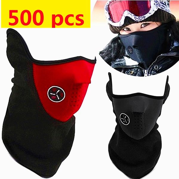 

500 pcs neoprene mask neck warm half face mask winter veil windproof sport bike bicycle cycling skiing masks equipment