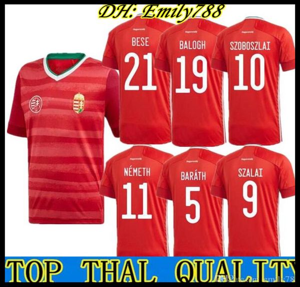 

2020 2021 hungary soccer jersey home red 20 21 national team dominik szoboszlai willi orban tamÃ¡s kÃ¡dÃ¡r football uniform shirts thailand, Black;yellow