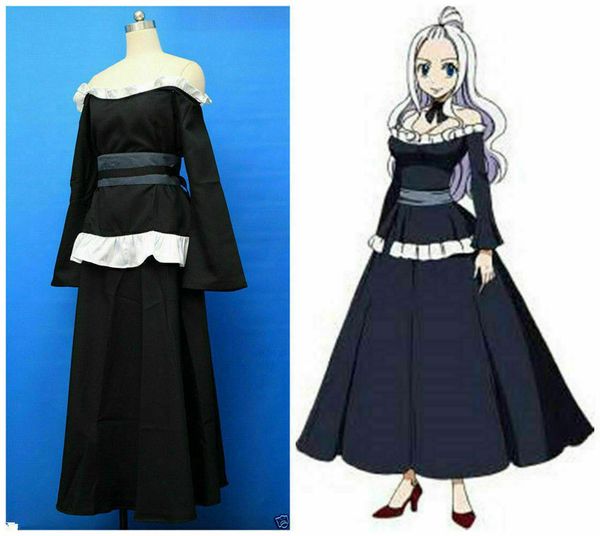 

fairy tail mirajane strauss black dress cosplay costume custom made, Black;red